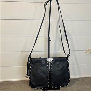 Brighton - Vintage - Heritage Collection - Rex Messenger Black Crossbody Purse